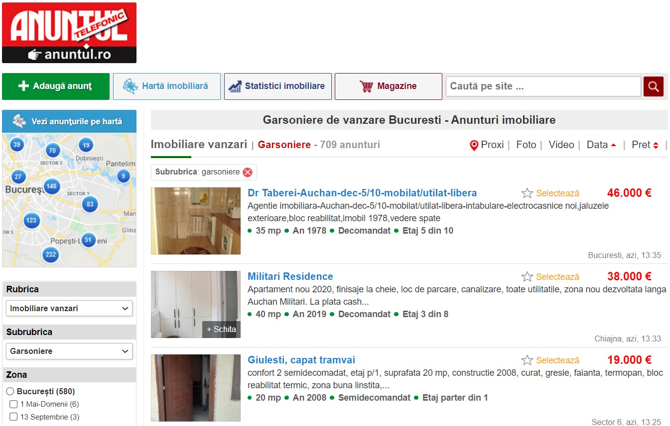 garsoniere de vanzare bucuresti